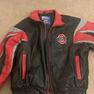Vintage OSU Leather Jacket (XL)